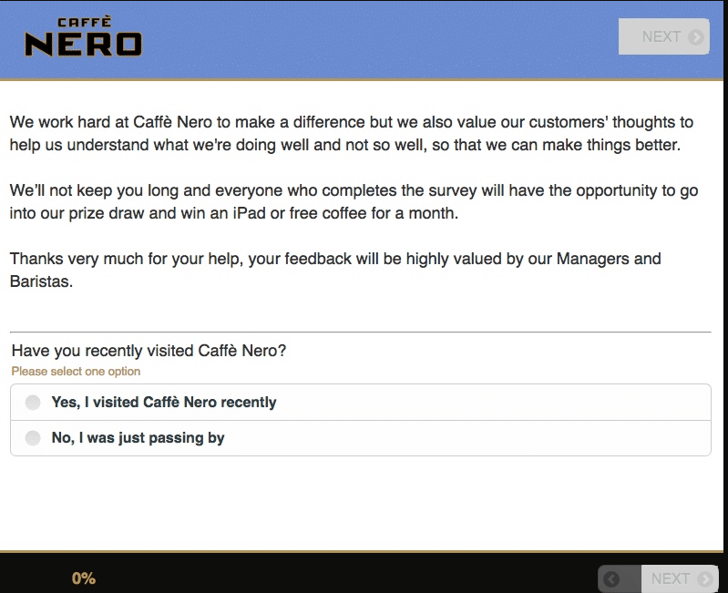 Caffe Nero Survey (1)