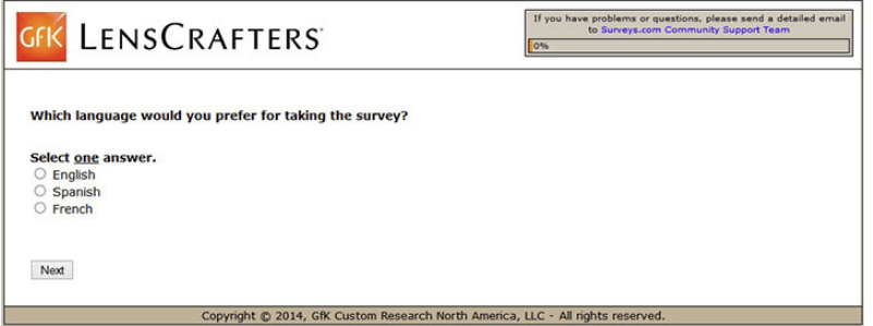 LensCrafters Survey